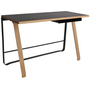 Bent Hansen Hemingway Skrivebord m. Opladerstation & Skuffe L: 120 cm - Matlakeret Eg/Black Linoleum