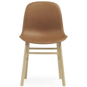 Normann Copenhagen Form Stol SH: 44cm - Brandy Læder/Eg