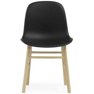 Normann Copenhagen Form Stol SH: 44cm - Sort Læder/Eg