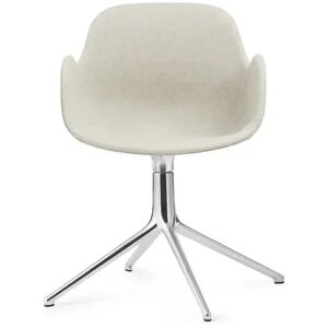 Normann Copenhagen Form Drejestol m. armlæn SH: 44cm - Upminster Sand/Aluminium