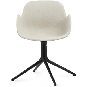 Normann Copenhagen Form Drejestol m. armlæn SH: 44cm - Upminster Sand/Sort Aluminium