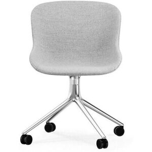 Normann Copenhagen Hyg Drejestol m. Hjul Fuldpolstret SH: 46 cm - Partner/Aluminium