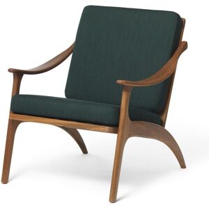 Warm Nordic Lean Back Lounge Chair SH: 41 cm - Teak/Forest Green