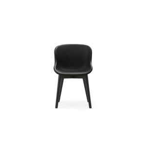 Normann Copenhagen Hyg Spisebordsstol Fuldpolstret SH: 46 cm - Black Læder/Sort Eg