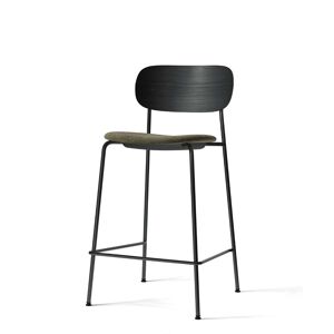 Audo Copenhagen Co Counter Chair Veneer Seat Upholstered SH: 68,5 cm - Black Oak/Moss 001