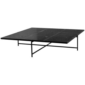 HANDVÄRK FURNITURE Coffee Table 140 140x140x32 cm - Black Steel/Black Marble