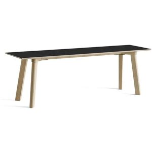 HAY CPH Deux 215 Bench 140x35x45 cm - Untreated Solid Beech/Ink Black Laminate