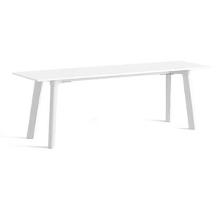 HAY CPH Deux 215 Bench 140x35x45 cm - Pearl White Lacquered Solid Beech/Pearl White Laminate