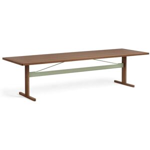 HAY Passerelle Table 300x95x74 cm - Walnut/Thyme Green Crossbar