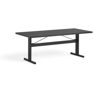 HAY Passerelle Table 200x90x74 cm - Ink Black Oak/Ink Black Linoleum/Ink Black Crossbar