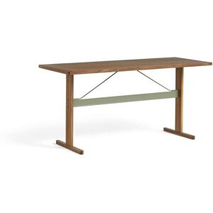 HAY Passerelle High Table 200x80x95 cm - Walnut/Thyme Green Crossbar