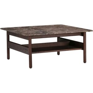 Wendelbo Collect Coffee Table Small 78x78x35 cm - Brown Oak/Brown Emperador Marble