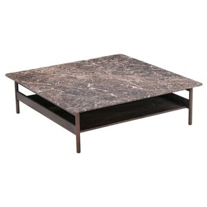 Wendelbo Collect Coffee Table Large 120x120x35 cm - Brown Oak/Brown Emperador Marble