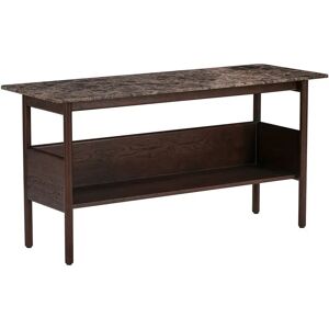 Wendelbo Collect Low Console Table 120x45x60 cm - Brown Oak/Brown Emperador Marble