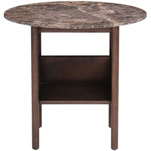 Wendelbo Collect Round Side Table Ø: 60 cm - Brown Oak/Brown Emperador Marble