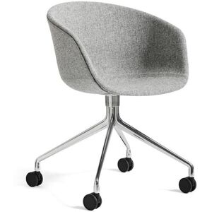 HAY AAC 25 About A Chair SH: 46 cm - Polished Aluminium/Hallingdal 130