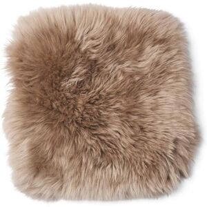 Natures Collection Zero Waste Seat Cover New Zealand Sheepskin Long Wool 35x35 cm - Taupe