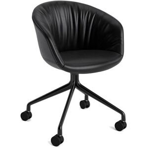 HAY AAC 25 Soft About A Chair SH: 46 cm - Black Powder Coated Aluminium/Sense Black