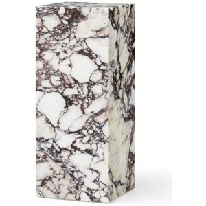 Audo Copenhagen Plinth Pedestal H: 75 cm - Rose Marble Calacatta Viola