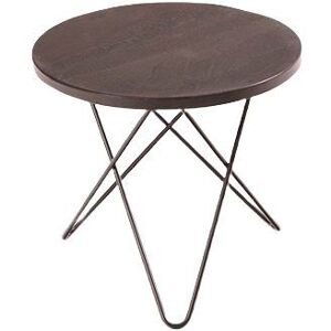 OxDenmarq OX Denmarq MINI O Table Ø: 40 cm - Black Powder Coated Steel/Rustque Slate Marble