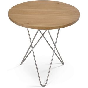 OxDenmarq OX Denmarq MINI O Table Ø: 40 cm - Stainless Steel/Oak