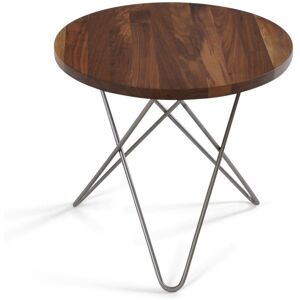 OxDenmarq OX Denmarq MINI O Table Ø: 40 cm - Stainless Steel/Walnut