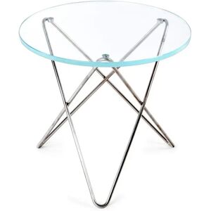 OxDenmarq OX Denmarq MINI O Table Ø: 40 cm - Stainless Steel/Clear Glass