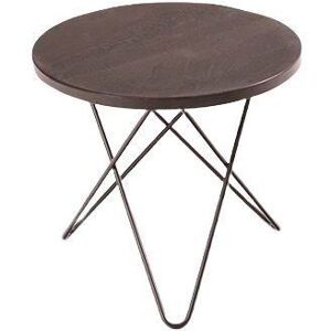 OxDenmarq OX Denmarq MINI O Table Tall Ø: 50 cm - Black Powder Coated Steel/Rustique Slate Marble