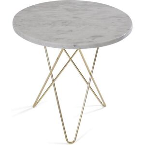 OxDenmarq OX Denmarq MINI O Table Tall Ø: 50 cm - Brass/White Carrara Marble