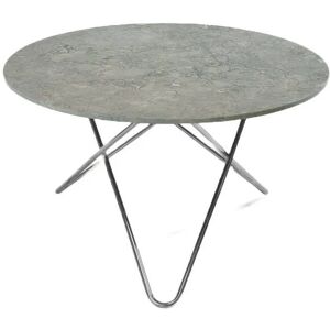 OxDenmarq OX Denmarq BIG O Table Spisebord Ø: 120 cm - Stainless Steel/Grey Marble