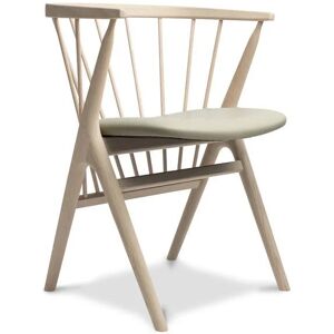 Sibast Furniture No 8 Dining Chair SH: 45 cm - White Oiled Oak/Aniline Silk Light Grey 0250 - 854