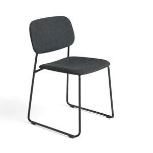 HAY Soft Edge 51 Chair w. Full Upholstery SH: 47,5 cm - Black Powder Coated Steel/Remix 173
