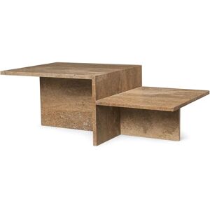 Ferm Living Distinct Coffee Table 35x100 cm - Dark Brown Travertine