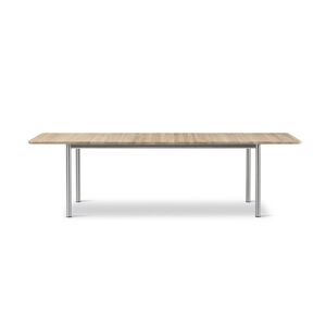 Fredericia 6632 Plan Table Extendable 100x260 cm - Lysolieret Eg/Børstet Stål