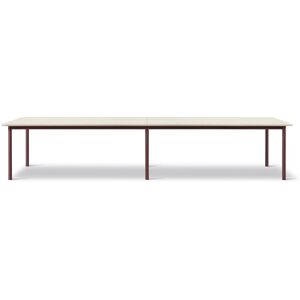 Fredericia 665E Plan Table Modular 100x380 cm - Really Cotton Dream/Bordeaux