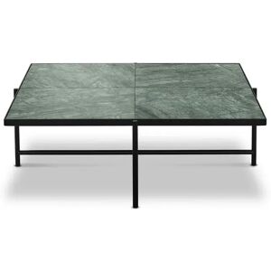 HANDVÄRK FURNITURE Coffee Table 90 L: 96 D: 96 H: 32 cm - Sort Stel / Grøn Marmor