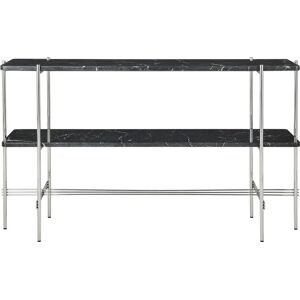 GUBI TS Console 120x30 cm - Polished Steel/Black Marquina Marble