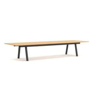 HAY Boa Table 1100 420x128x75 cm - Charcoal/Oak Laqucered Veneer