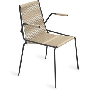 Thorup Copenhagen Noel Chair W.Armrest SH: 46 cm - Sort/Natur