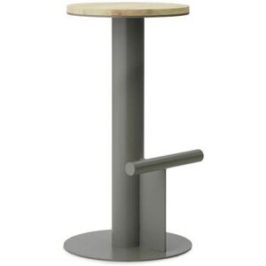 Normann Copenhagen Pole Barstol H: 75 cm - Grå Stål/Fyrretræ