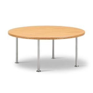 Fredericia Wegner Ox Table Ø: 80 cm H: 35 cm - Stål/Olieret Eg