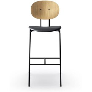 Sibast Furniture Piet Hein Bar Chair SH: 75 cm Black - Oiled Oak/Solid Black