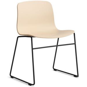 HAY AAC 08 About A Chair SH: 46 cm - Black Powder Coated Steel/Pale Peach