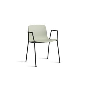 HAY AAC 18 About A Chair SH: 46 cm - Black Powder Coated Steel/Pastel Green