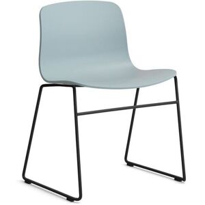 HAY AAC 08 About A Chair SH: 46 cm - Black Powder Coated Steel/Dusty Blue