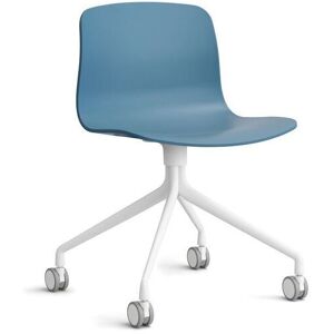 HAY AAC 14 About A Chair SH: 46 cm - White Powder Coated Aluminium/Azure Blue