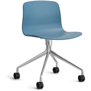 HAY AAC 14 About A Chair SH: 46 cm - Polished Aluminium/Azure Blue