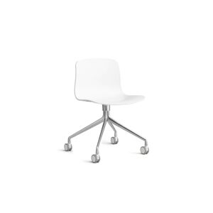 HAY AAC 14 About A Chair SH: 46 cm - Polished Aluminium/White