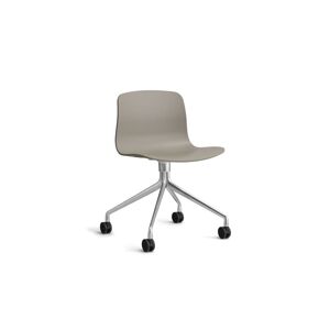 HAY AAC 14 About A Chair SH: 46 cm - Polished Aluminium/Khaki