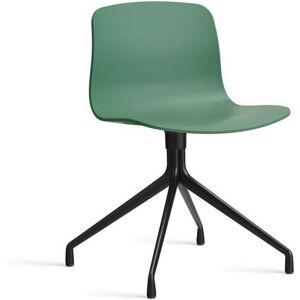 HAY AAC 10 About A Chair SH: 46 cm - Black Powder Coated Aluminium/Teal Green